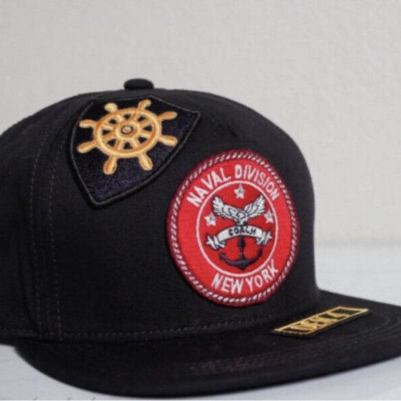 Coach Men’s Flat Brim Hat Naval New York - Black